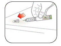 Carefully replace the Outer Needle Shield - Illustration