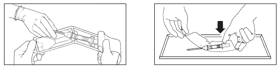 Dislodge syringe and place onto sterile field - Illustration1