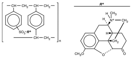 Hydrocodone polistirex - Structural Formula Illustration