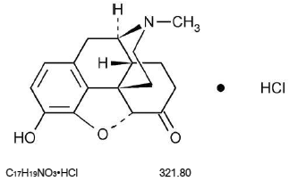 DILAUDID® (hydromorphone hydrochloride) Structural Formula Illustration