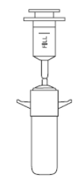 Hold container upright - illustration