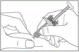 insert the needle - Illustration