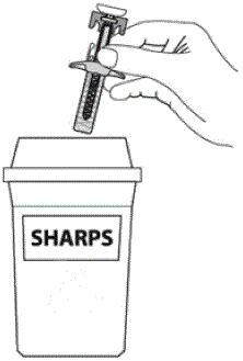 dispose of your used prefilled - Illustration