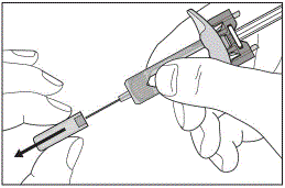 pull the needle cap off - Illustration