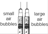 Check for large air bubbles - Illustration