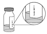 Check the expiration (Exp) date on the vial label - Illustration