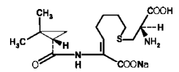 Cilastatin sodium - Structural Formula Illustration