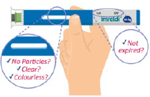 Always make sure your medicine is clear, free of particles, and hasn't expired - Illustration