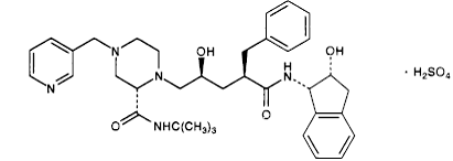 CRIXIVAN® (INDINAVIR SULFATE)  Structural Formula Illustration