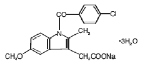 Indocin®I.V.
   (indomethacin) Structural Formula Illustration