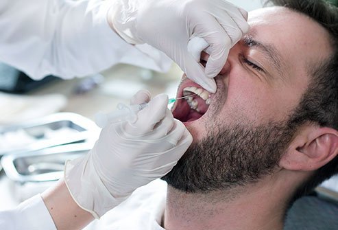 Infraorbital nerve block deadens facial sensation, and may be performed from inside or outside the mouth.