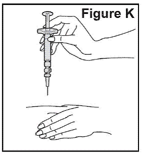 Insert the needle straight up and down - Illustration