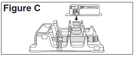 Push down on the adapter - Illustration