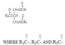 Soybean oil structural formula illustration