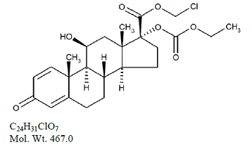 INVELTYS (loteprednol etabonate) Structural Formula Illustration