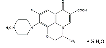 IQUIX® (levofloxacin ophthalmic solution) Structural Formula Illustration