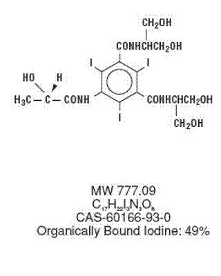 ISOVUE (lopamidol) Structural Formula Illustration