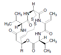 ISTODAX® (romidepsin) Structural Formula Illustration