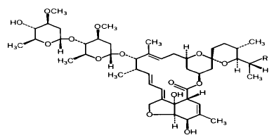STROMECTOL®
  (Ivermectin) Structural Formula Illustration