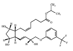 IZBA (travoprost) Structural Formula Illustration