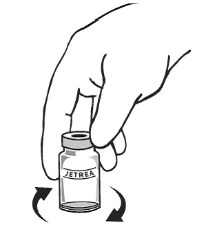 Replace the needle with a sterile #30 gauge needle,
carefully expel the air bubbles and excess drug from the syringe and adjust the
dose to the 0.1 mL mark on the syringe - Illustration