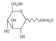 Potassium Chloride in 5% Dextrose Injections USP Structural Formula Illustration