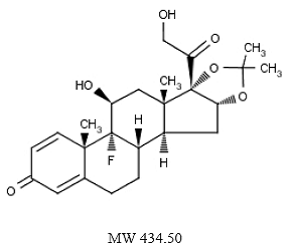 Kenalog®-10 (triamcinolone acetonide) Structural Formula Illustration