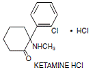 Ketalar®
(Ketamine Hydrochloride) Structural Formula Illustration