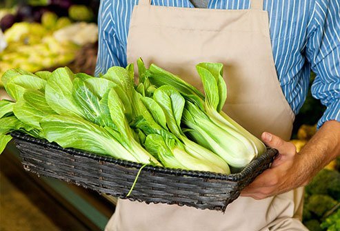Leafy greens are high in potassium.