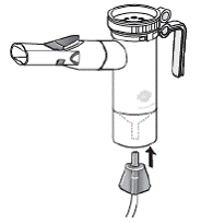 Hold the Nebulizer Cup upright - Illustration