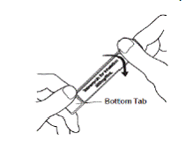 Hold the bottom tab - Illustration