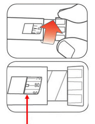 Turn the Dose Knob to select the number of units you need
to inject - Illustration