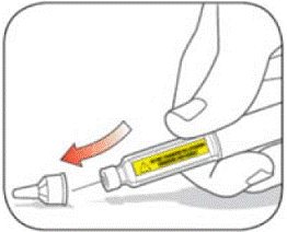 Carefully replace the Outer Needle Shield - Illustration