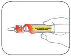 Unscrew the capped Needle and throw it away - Illustration