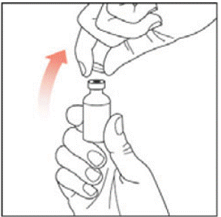 If you are using a new vial, pull off the
plastic Protective Cap - Illustration