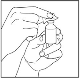 Wipe the Rubber Stopper with an alcohol swab - Illustration