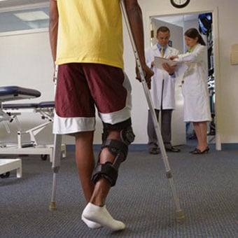 Recovery from knee surgery requires medical supervision.