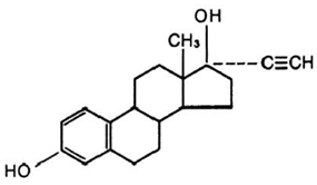 Ethinyl estradiol - Structural Formula Illustration