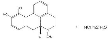 Kynmobi™ (apomorphine hydrochloride) Structrual Formula Illustration