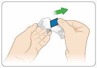 Hold KYNMOBI between your fingers by the outside edges and remove the entire KYNMOBI from the pouch - Illustration