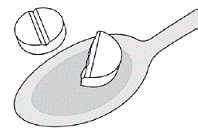 Place the prescribed dose into the water - Illustration