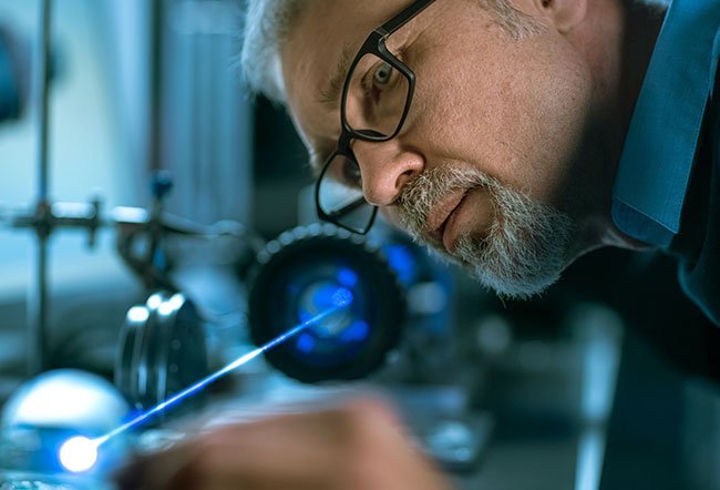 A laser (light amplification by stimulated emission of radiation) is a technology that emits a special kind of intense light 