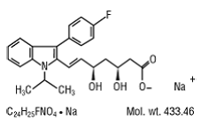 Lescol® XL (fluvastatin sodium) Structural Formula Illustration