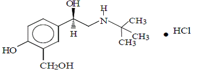 XOPENEX® (levalbuterol hydrochloride) Structural Formula Illustration