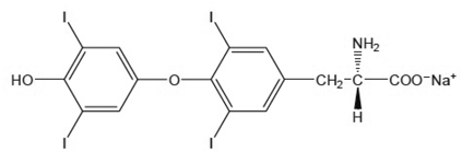 Levothyroxine Sodium - Structural Formula Illustration