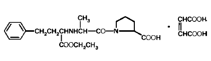 Enalapril maleate structural formula illustration