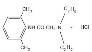Lidocaine hydrochloride - Structural Formula Illustration