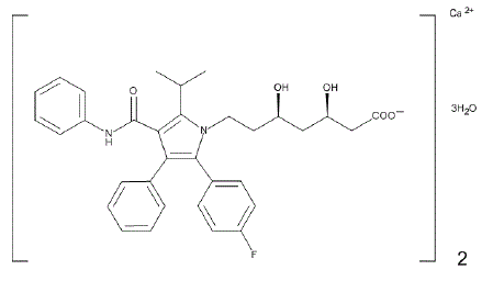 Atorvastatin - Structural Formula Illustration