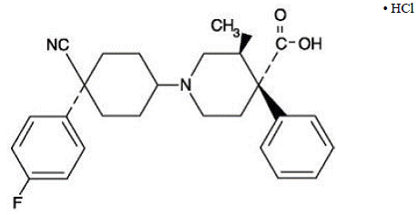 LIVOSTIN®  0.05% (levocabastine hydrochloride ophthalmic suspension) Structural Formula Illustration