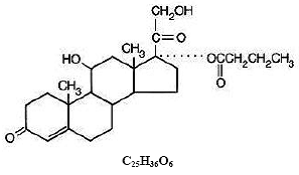 Locoid (hydrocortisone butyrate) Structural Formula Illustration